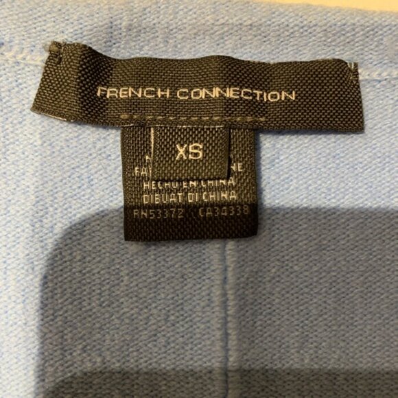 French Connection light blue V-neck oversized fit sweater size XS - Picture 6 of 7